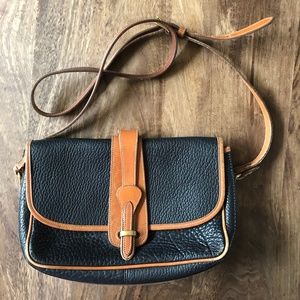 Vintage Dooney & Bourke Navy Blue Pebbled Bag